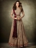 Jennifer Winget Brown and maroon Lycra jacquard anarkali